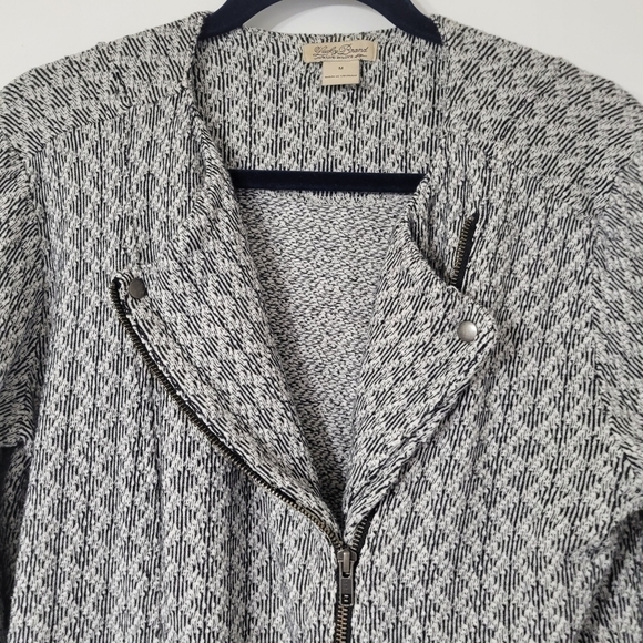 Lucky Brand Asymmetrical Moto Zip Up Sweater size M - Picture 3 of 11